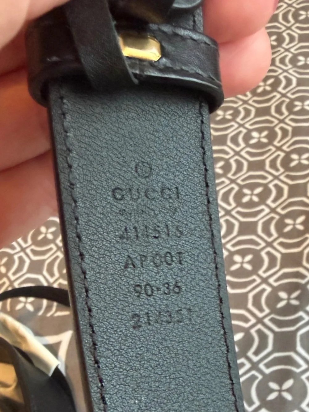 Gucci GG Belt – Black Leather with Gold-Tone GG Buckle | Size 90/36